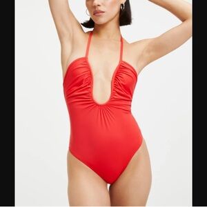 Good American Leilani One Piece Swimsuit in Bright Poppy